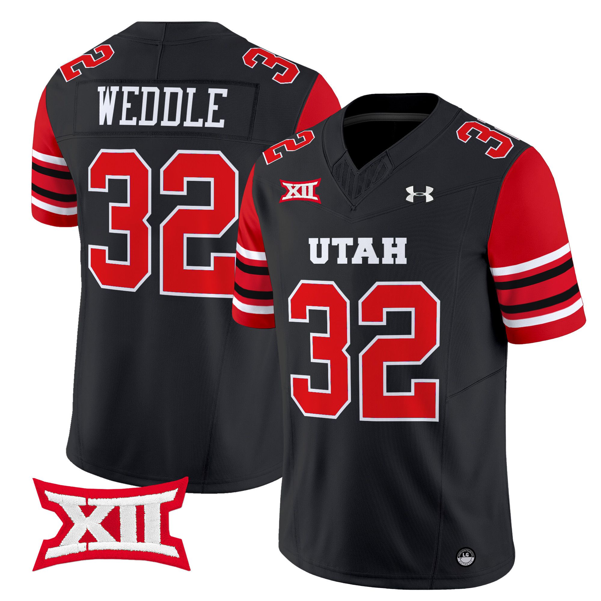 Men Utah Utes #32 Weddle Black 2024 Vapor Limited NCAA Jersey->more ncaa teams->NCAA Jersey